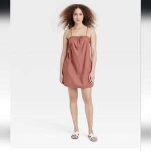 Women's Sleeveless Shift Mini Dress - A New Day - Brown - S